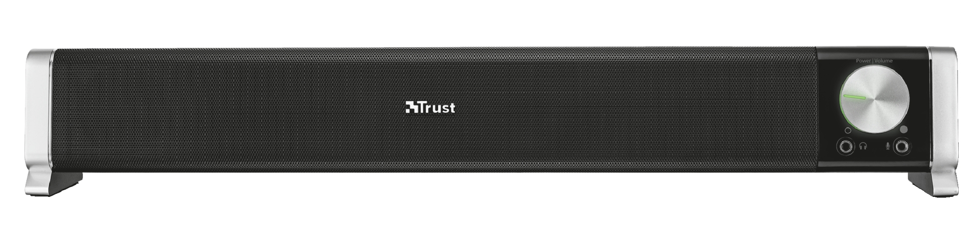 Soundbar Trust Asto, 6W RMS, 3.5mm, USB, Controle de Volume, Preto