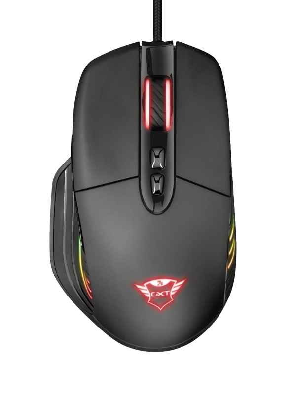 Mouse Gamer Trust GXT 940 Xidon, RGB, 10000 DPI, 8 Botões Programáveis, USB, Preto