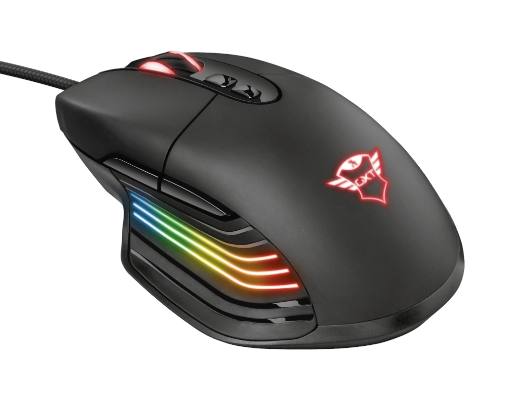 Mouse Gamer Trust GXT 940 Xidon, RGB, 10000 DPI, 8 Botões Programáveis, USB, Preto