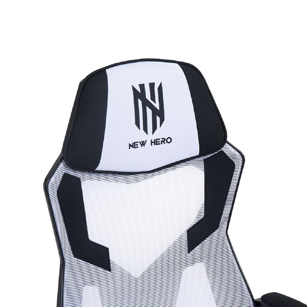 Cadeira Gamer New Hero Kinto, Reclinável, Branco e Preto