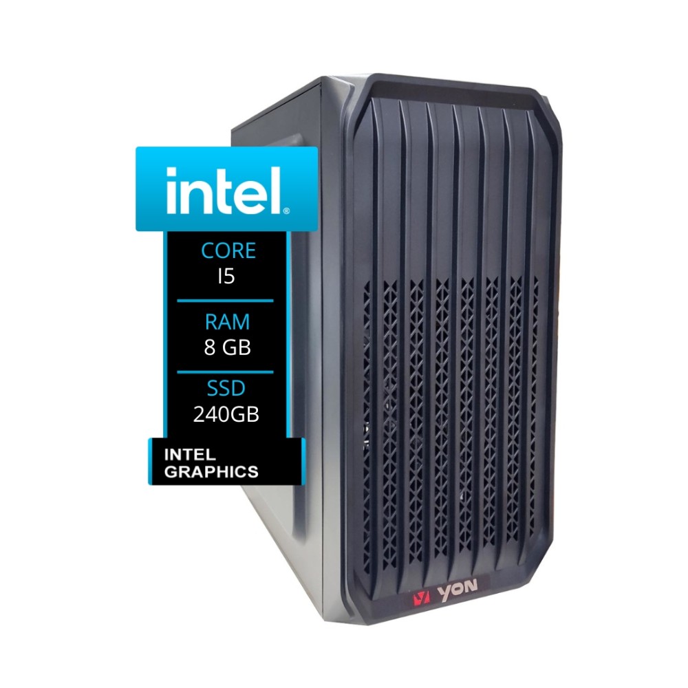 Computador Desktop YON, Intel Core i5-8500, 8GB DDR4, SSD 240GB, HDMI, VGA, Gigabit Ethernet