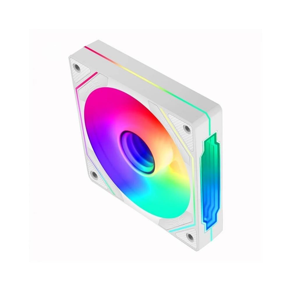 Cooler Fan Gamer Liketec Enigma, ARGB, 120mm, Reverse, Branco - LF-UNARGB-ENIGMA-2103