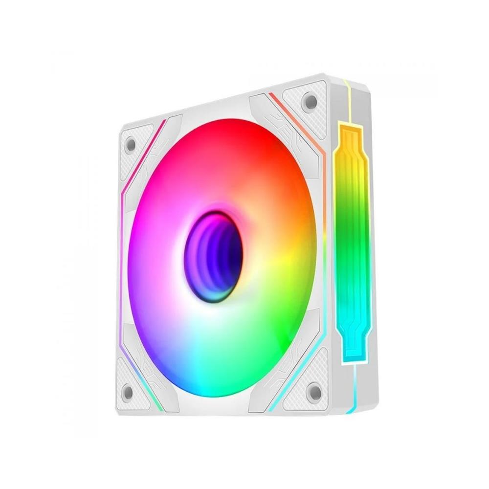Cooler Fan Gamer Liketec Enigma, ARGB, 120mm, Reverse, Branco - LF-UNARGB-ENIGMA-2103