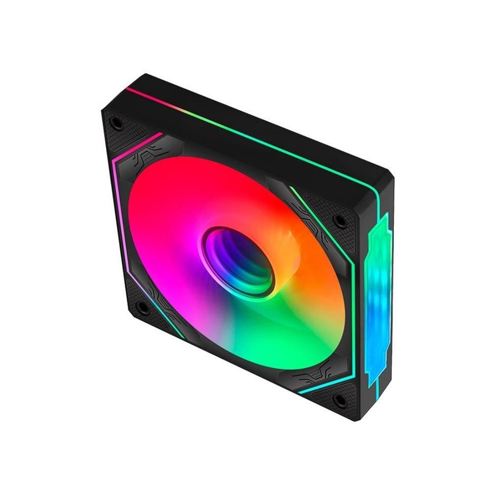 Cooler Fan Gamer Liketec Enigma, ARGB, 120mm, Reverse, Preto - LF-UNARGB-ENIGMA-2104