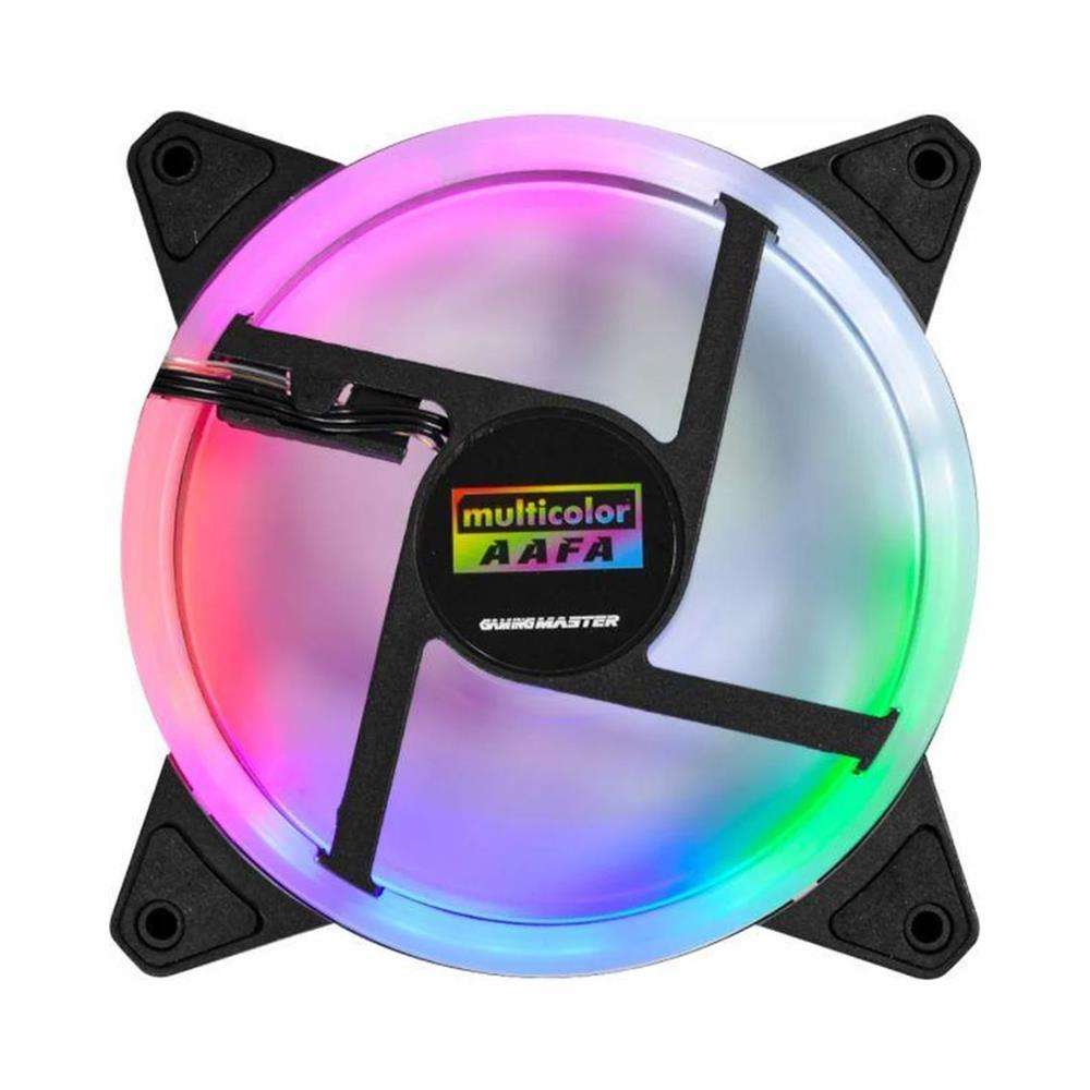 Cooler Fan K-mex AA-FAF1 Rainbow 120 mm, Baixo Ruído, Alta Refrigeração, 4-Pinos