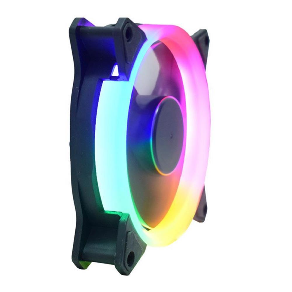 Cooler Fan K-Mex AF-CAH1, Single Ring,120mm, LEDs, Preto 