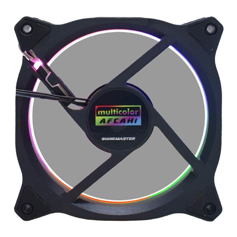 Cooler Fan K-Mex AF-CAH1, Single Ring,120mm, LEDs, Preto 