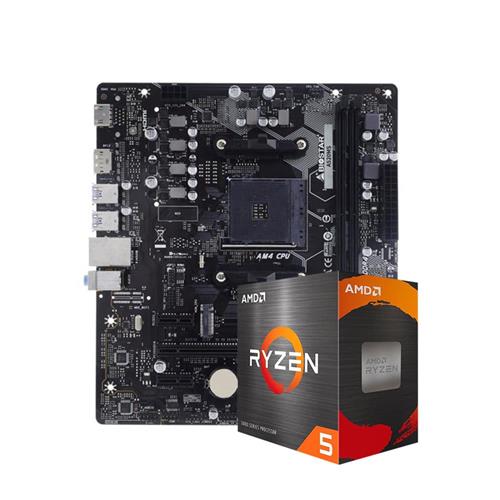 Kit Upgrade, AMD Ryzen 5 5000 + Placa Mãe Biostar A520MHP Chipset A520