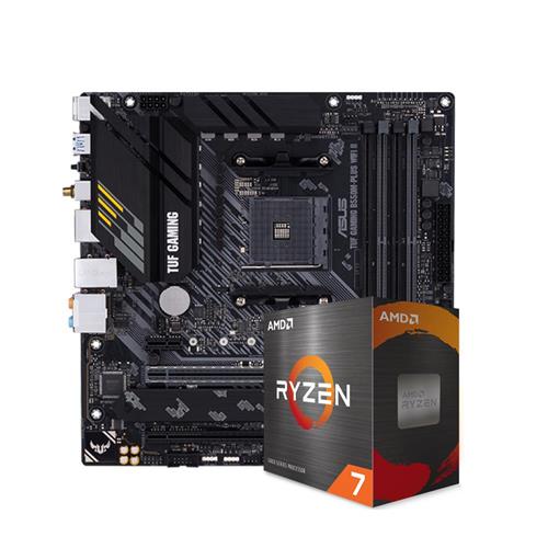 Kit Upgrade, AMD Ryzen 7 5700G + Placa Mãe Asus TUF Gaming B550M-Plus, Chipset B550