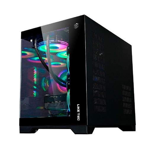 Gabinete Gamer Liketec MAD Rock Black, Mid Tower, ARGB, M-ATX, Frente e Lateral em Vidro - LC-CB3X2-MADROCK-2075