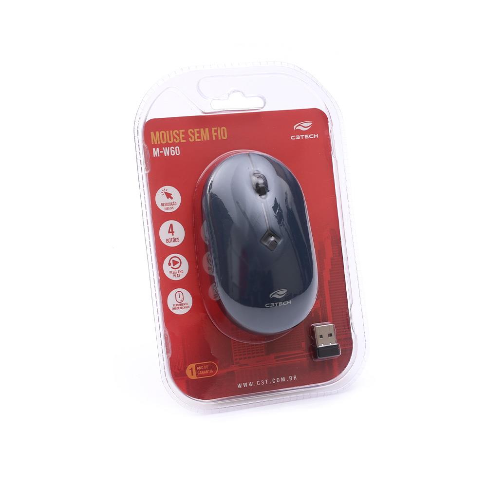 OPENBOX Mouse Sem Fio C3Tech RC Nano M-W60BL, 1600 DPI, 4 Botões, — imagem 2
