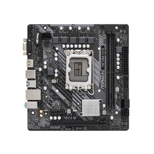 Placa Mãe ASRock H610M-HVS, Chipset H610, Intel LGA 1700, mATX, DDR4, Preto