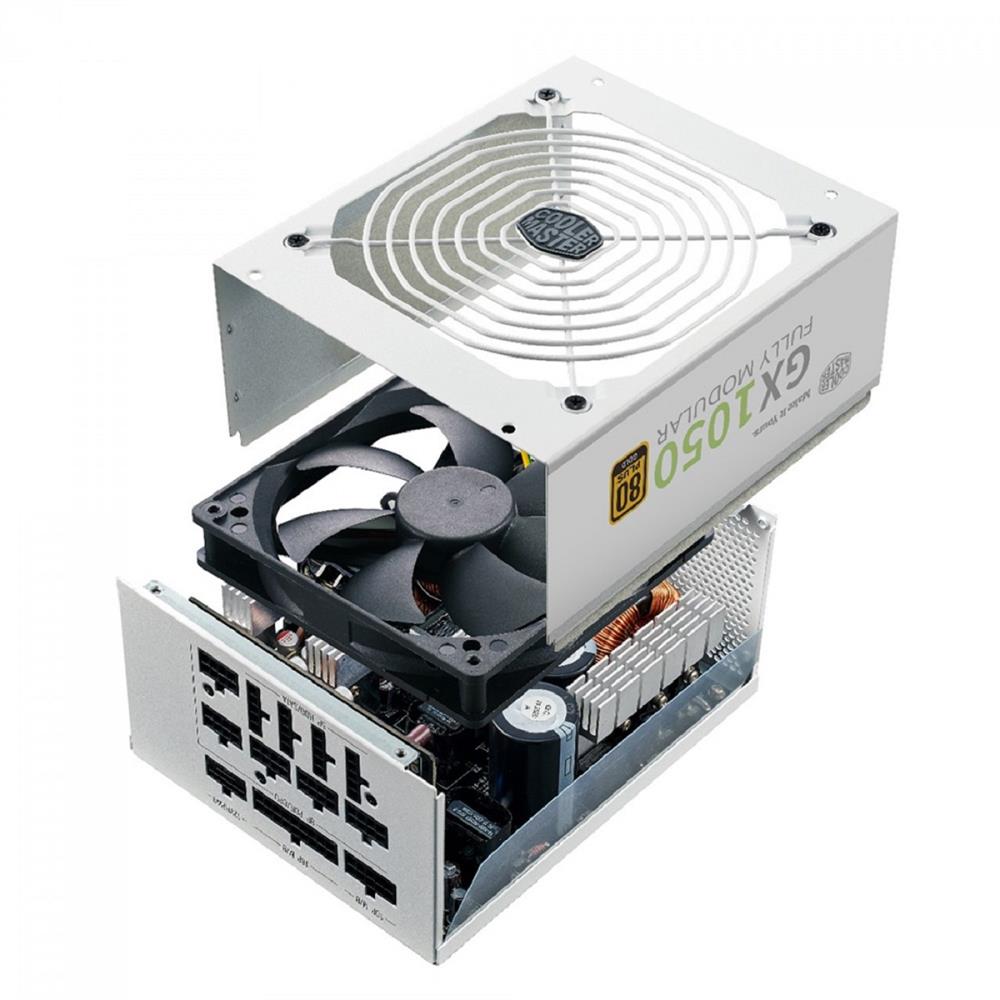 Fonte Cooler Master GX Gold 1050W, 80 Plus Gold, PFC Ativo, Full Modular, Branco
