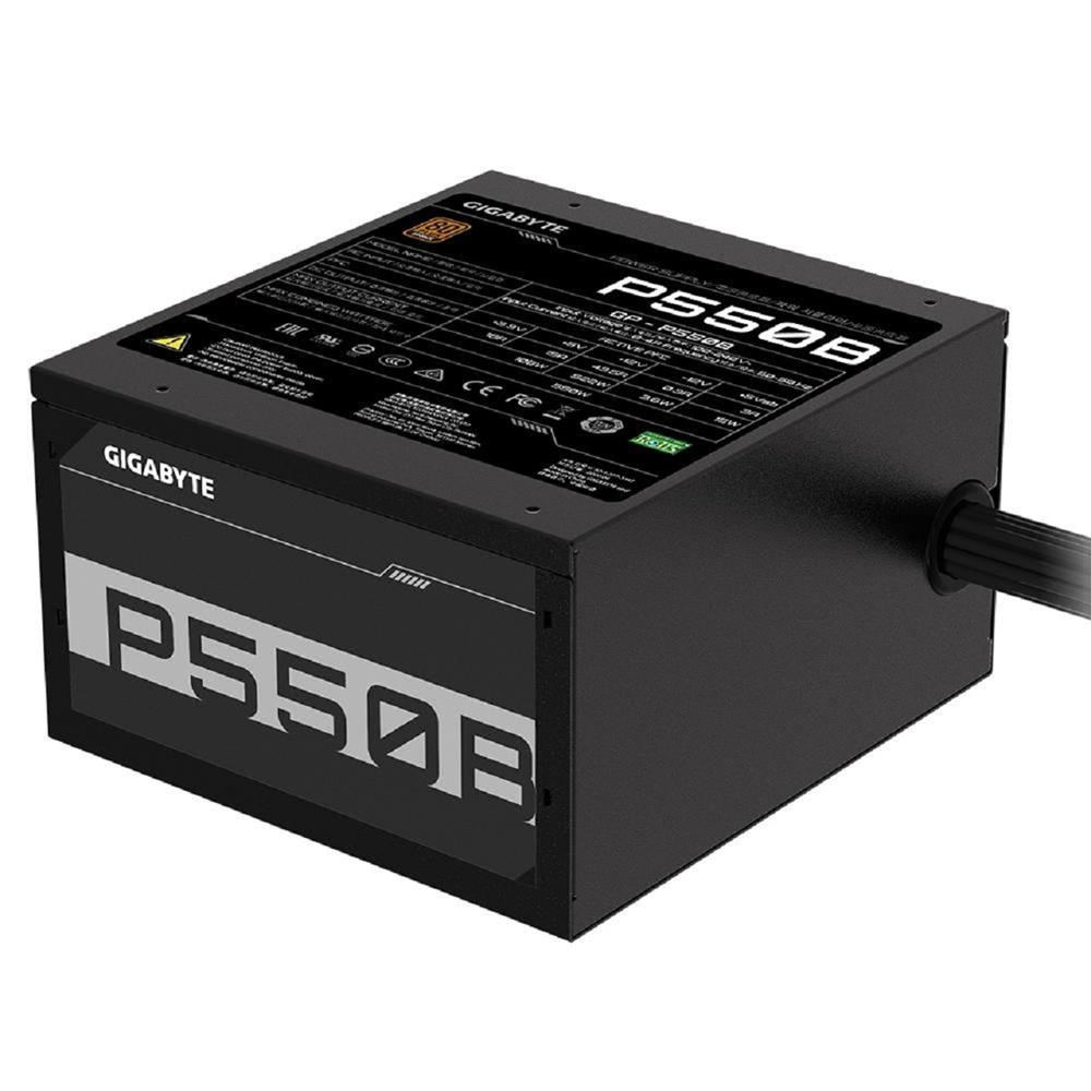 Fonte Gigabyte P550B, 550W, 80 Plus Bronze, PFC Ativo, Preto