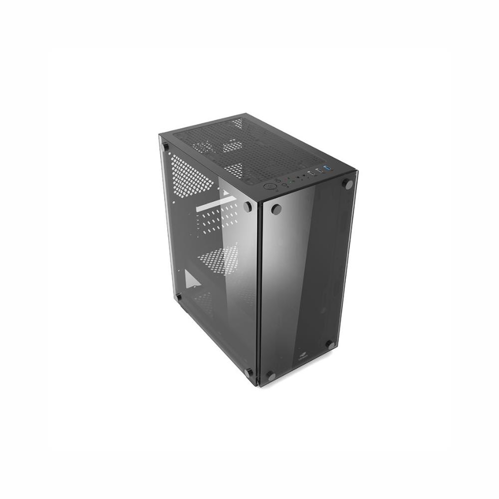 Gabinete Gamer C3Tech MT-G110BK, Mid Tower, Vidro Temperado Frontal e Lateral, Micro ATX, Preto