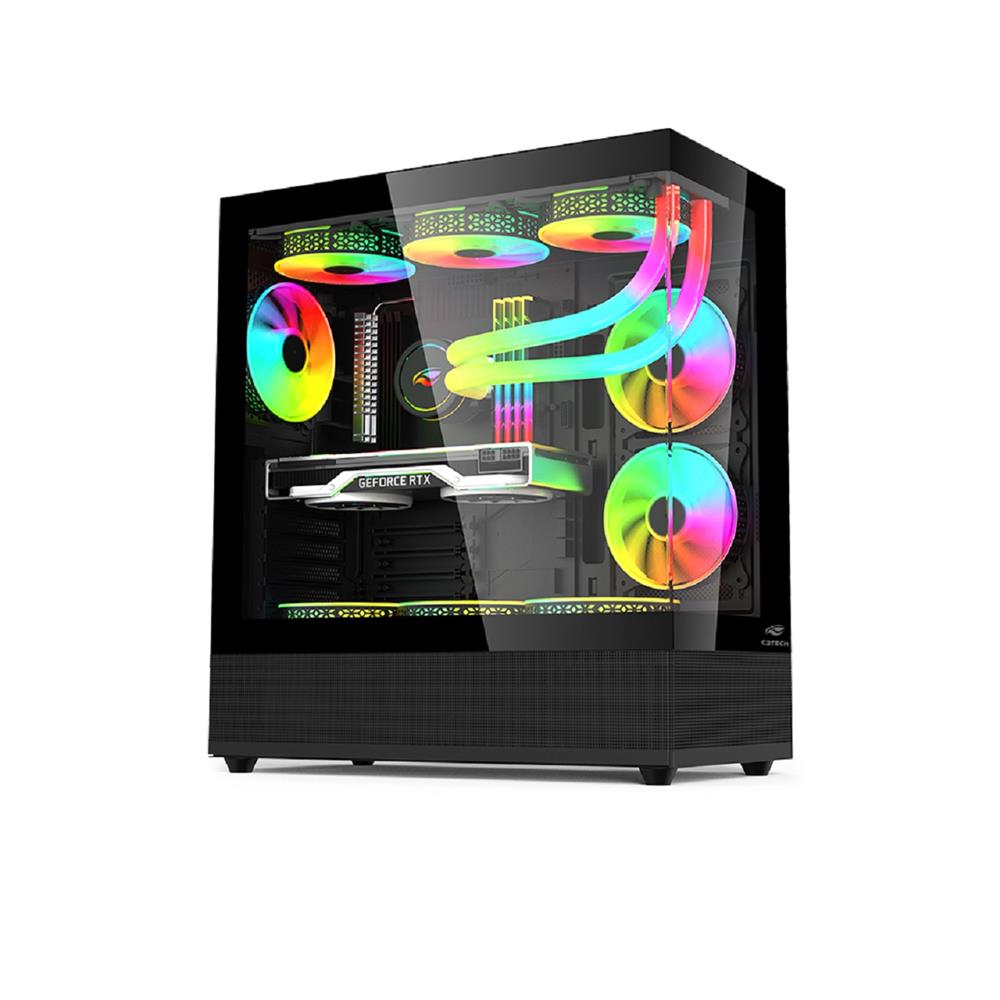 Gabinete Gamer C3Tech MT-G850BK, Mid Tower, Vidro Temperado, Sem Fonte, Sem Fan, Preto