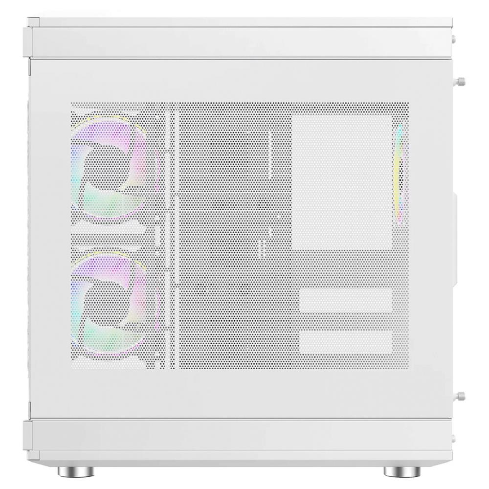 Gabinete Gamer Liketec Unreal Snow, Cube Desing, Mid Tower, Vidro Temperado, Sem Fonte, Sem Fans, Branco