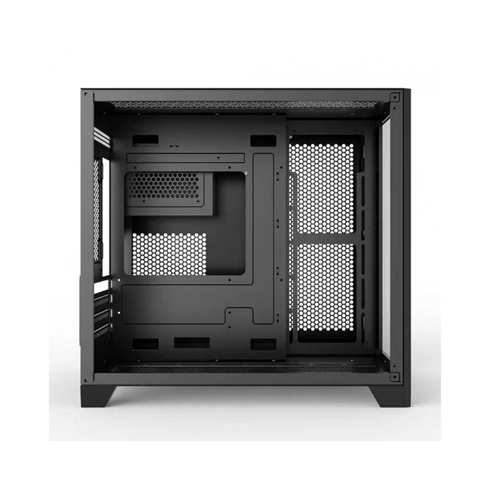 Gabinete Gamer Liketec Cube Kirra, RGB, Mid Tower, Vidro Temperado, mATX, Preto, Sem Fonte, Com 4 Fans