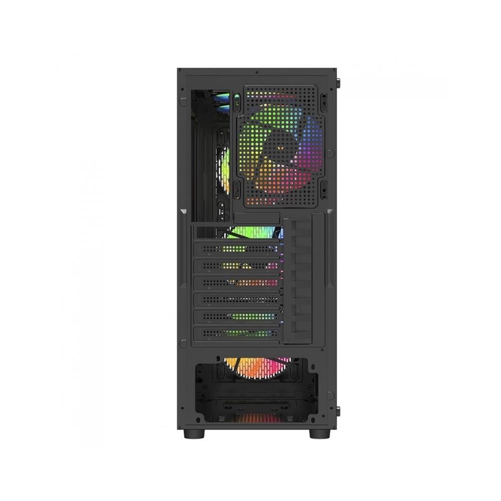 Gabinete Gamer Liketec Storm Mesh, Mid Tower, Vidro Temperado, Preto, Sem Fonte, Com 3 Fans