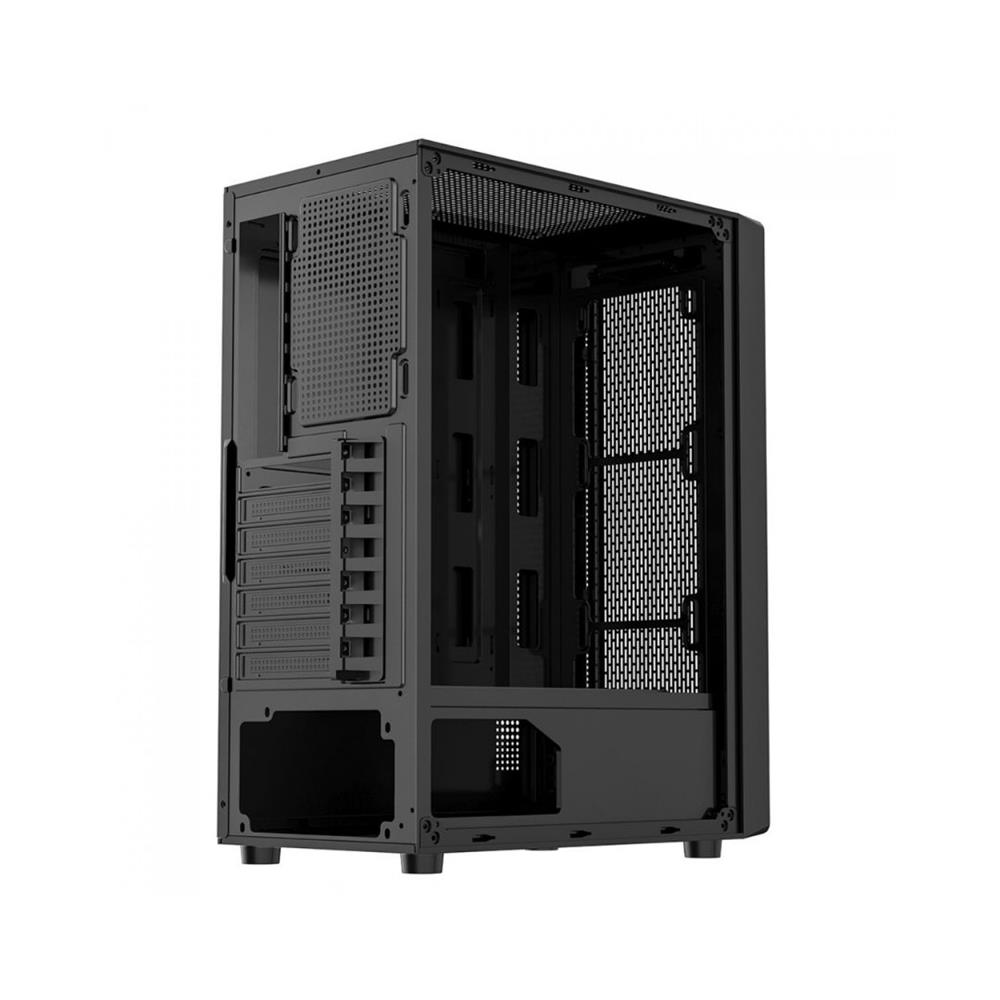 Gabinete Gamer Liketec Storm Mesh, Mid Tower, Vidro Temperado, Preto, Sem Fonte, Com 3 Fans