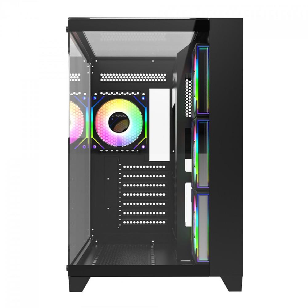 Gabinete Gamer Liketec Zeus Pro Glass, Mid Tower, Vidro Temperado, ATX, Black LC-CB3X3-ZEUS-2089
