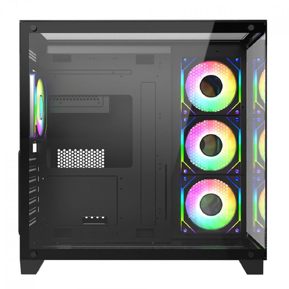 Gabinete Gamer Liketec Zeus Pro Glass, Mid Tower, Vidro Temperado, ATX, Black LC-CB3X3-ZEUS-2089
