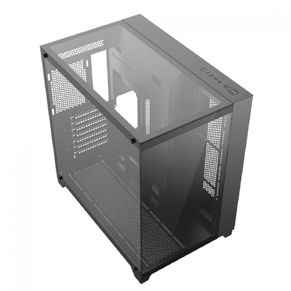 Gabinete Gamer Liketec Zeus Pro Glass, Mid Tower, Vidro Temperado, ATX, Black LC-CB3X3-ZEUS-2089
