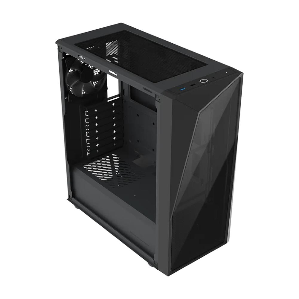 Gabinete Cooler Master CMP 520L, Mid Tower, ATX, Sem fonte, Com 1 Fan, Vidro Temperado, Preto
