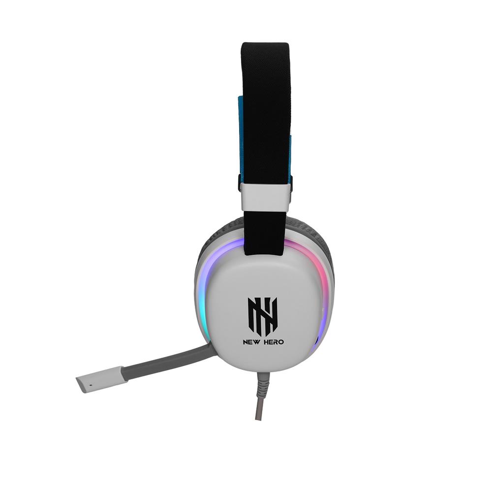 Headset Gamer New Hero Mage, RGB, Drivers de 40mm, Múltiplas Plataformas, Branco