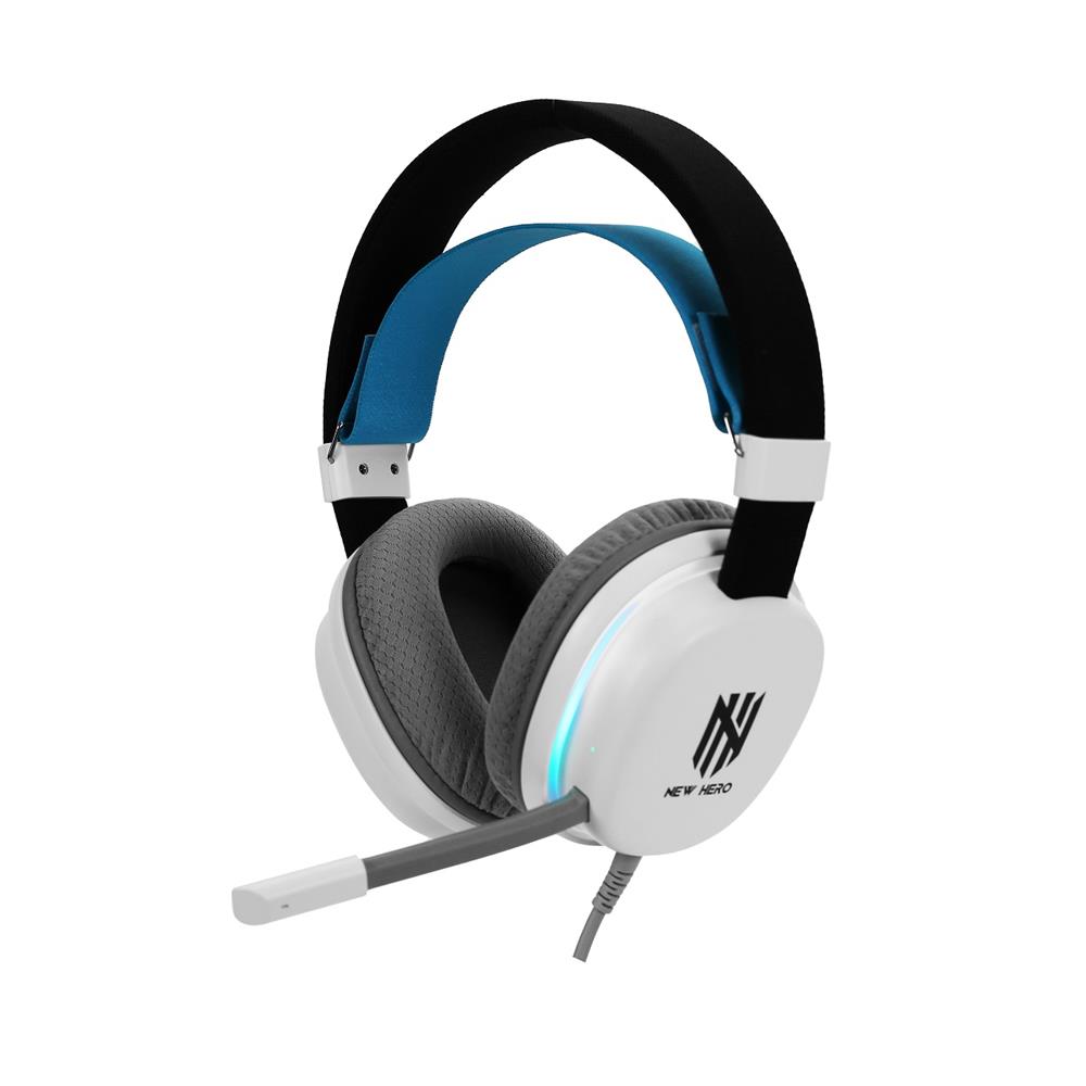 Headset Gamer New Hero Mage, RGB, Drivers de 40mm, Múltiplas Plataformas, Branco