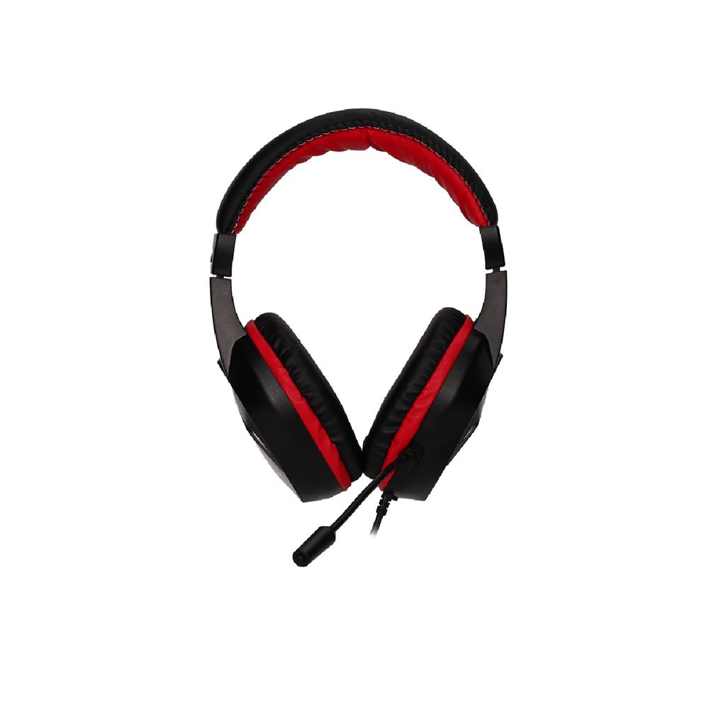 Headset Gamer New Hero Ultron, RGB, 3.5mm, Drivers de 40mm, Múltiplas Plataformas, Preto e Vermelho