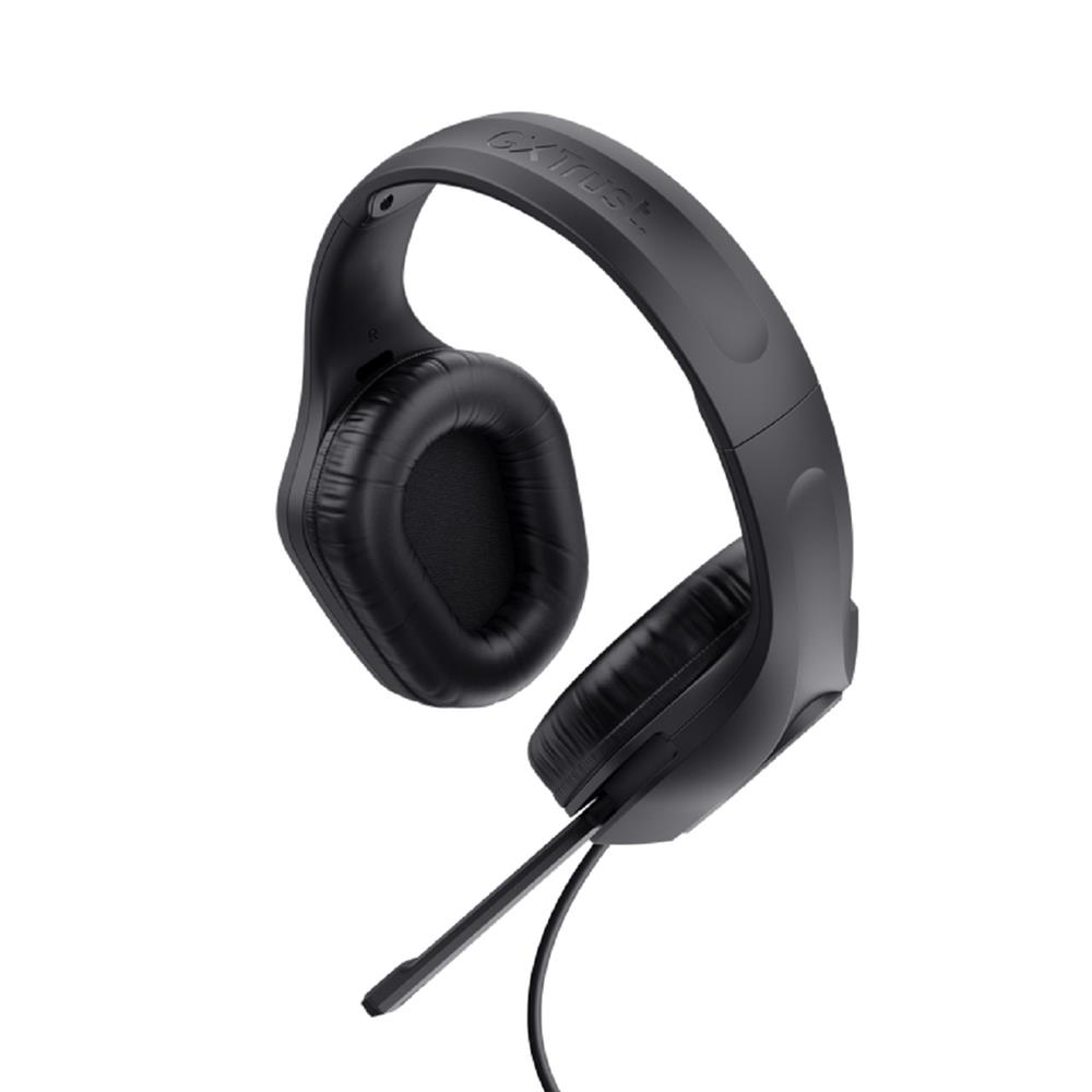 Headset Gamer Trust GXT 415 Zirox, Com Fio, Microfone, ABS, Couro Sintético, Preto