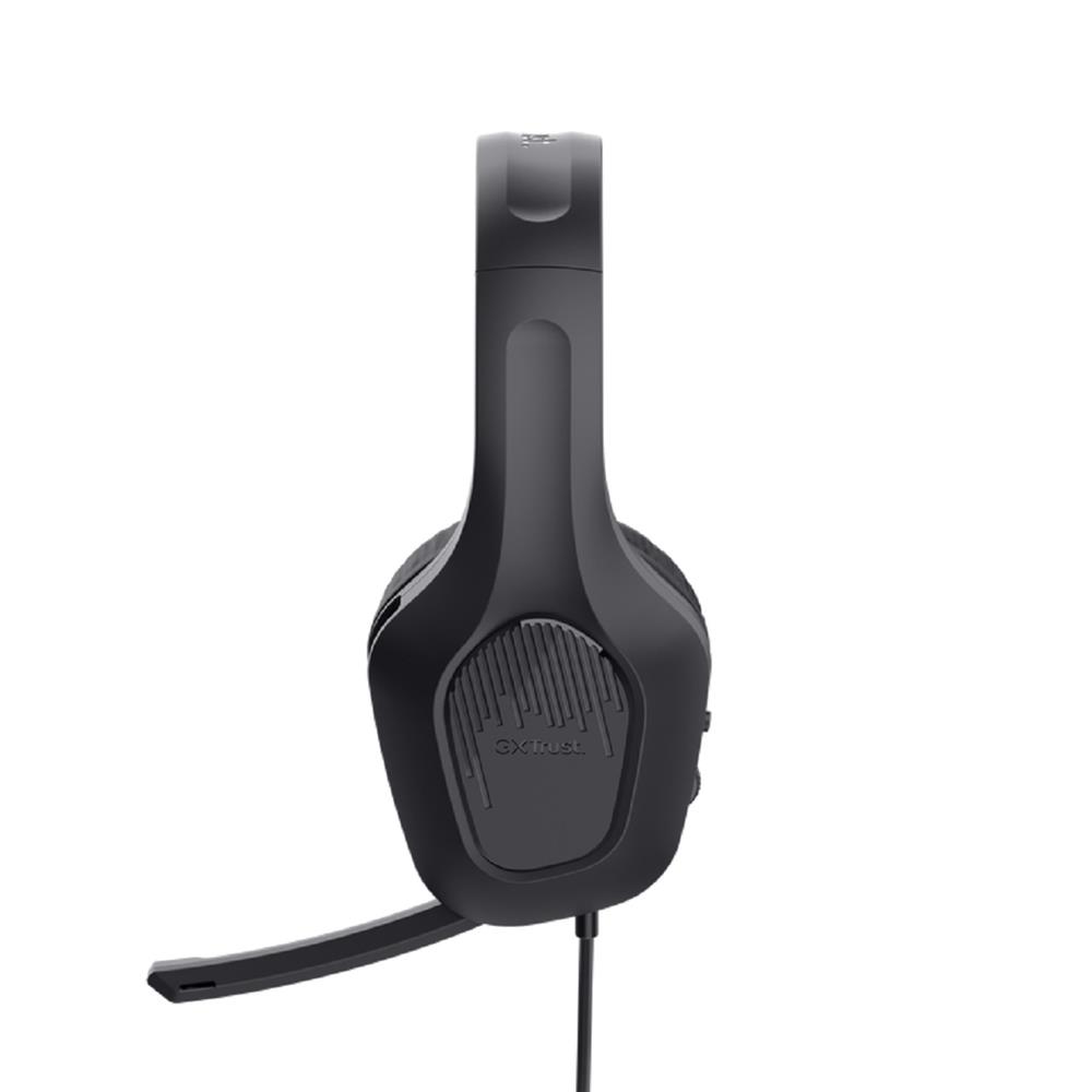 Headset Gamer Trust GXT 415 Zirox, Com Fio, Microfone, ABS, Couro Sintético, Preto