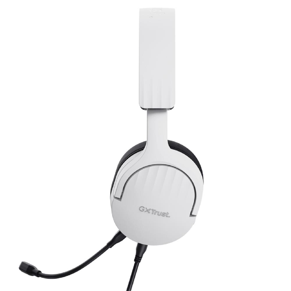Headset Gamer Trust GXT 489P FAYZO, Com Fio, Microfone, ABS, Couro Sintético, Branco