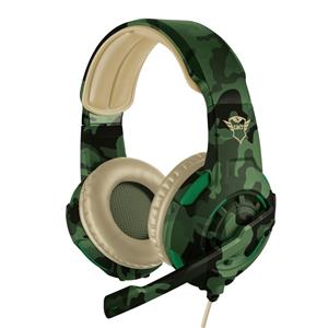 Headset Gamer Trust GXT 310C Radius , Drivers 40mm , 3.5mm , Múltiplas Plataformas , Over-ear , Verde Camuflado