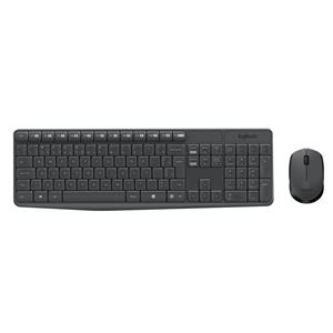 Kit Teclado e Mouse Sem Fio Logitech MK235 , ABNT2 , Cinza