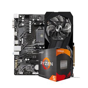Kit Upgrade , AMD Ryzen 5 5500 + Placa Mãe Gigabyte A520M K V2 , Chipset A520 + Placa de Vídeo ASRock Radeon RX 6600 Challenger D , 8GB