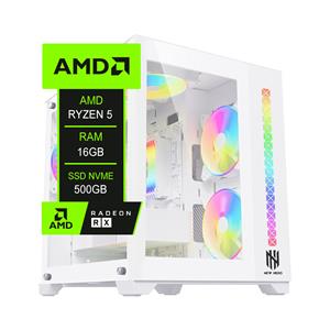 PC Gamer Chipart , AMD Ryzen 5 5500 , Chipset A520 , 16GB DDR4 , SSD NVMe 500GB , RX 550 4GB
