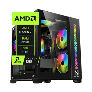 PC Gamer Chipart , AMD Ryzen 7 5700X , Chipset B550 , 32GB (2x16) DDR4 , SSD NVMe 1TB