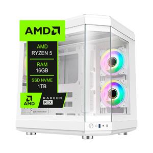 PC Gamer Chipart , AMD Ryzen 7 5700G , Chipset B550 , 16GB DDR4 , SSD NVMe 1TB , RX 6600 , 9 Fans