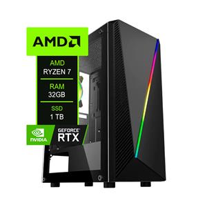 PC Gamer Chipart , AMD Ryzen 7 5700X , Chipset B550 , 32GB (2x16) DDR4 , SSD NVMe 1TB , RTX 5060