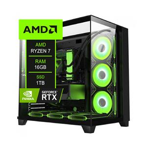 PC Gamer Chipart , AMD Ryzen 7 7700X , Chipset B650 , 16GB (2x8) DDR4 3200 MHz , SSD NVMe 1TB , RTX 4070 , Water cooler 360 mm