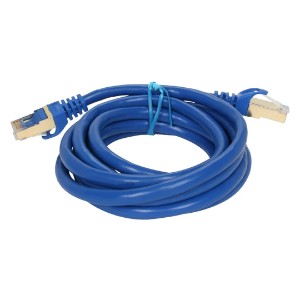 Cabo de Rede Cat7 , PlusCable , 2,5 Metros , RJ45 , 10 Gbps , 600 MHz , Blindado , Azul , CAT725BL