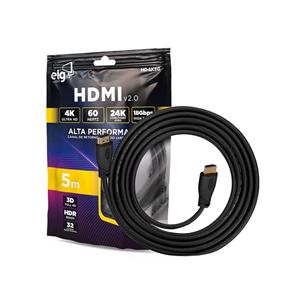 Cabo HDMI 2.0 ELG HD4K50 , 5 m , 18 Gbps , 4K 60 Hz , preto