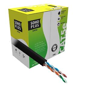 Cabo Lan Sohoplus CAT5E , 4P , 305M , CMX , Preto