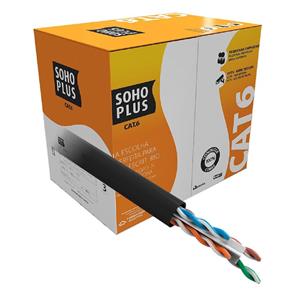 Cabo Lan CAT6 4P Sohoplus 305M CMX Preto