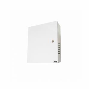Caixa Metálica Vertical Mini Fine Max Eletron , 400×350×110mm , Aço Soldado , Porta com Fechadura , Ventilada , Branca