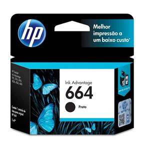 Cartucho HP 664 F6V29AB preto