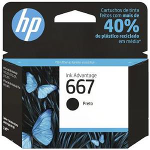 Cartucho HP 667 3YM79AB preto