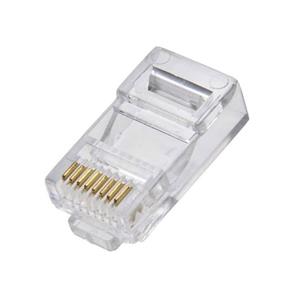 Cat6 RJ45 8P8C UTP Plug Conector ouro chapeamento 100 un
